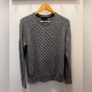Banana Republic Men’s Gray cable knit Fisherman Sweater